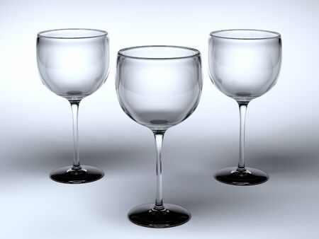 three glassesの写真素材