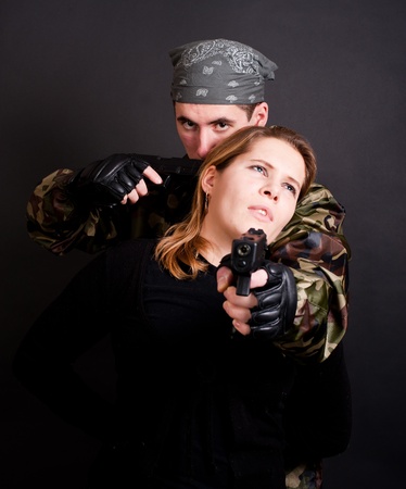 terrorist and hostageの写真素材