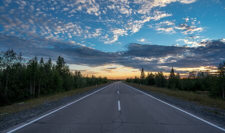 Empty road landscapeの写真素材