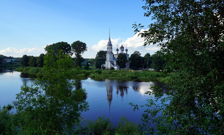Summer evening in the countryside.の写真素材