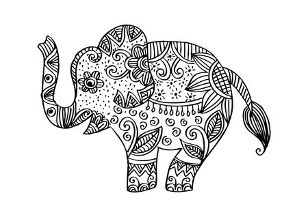 Decorative elephantのイラスト素材