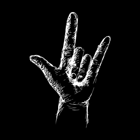 Rock 'n' roll hand gestureのイラスト素材