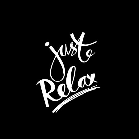 Just relax hand letteringのイラスト素材