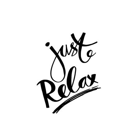 Just relax hand letteringのイラスト素材