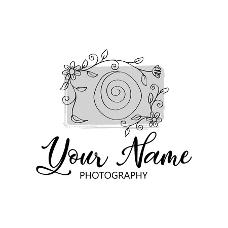 Photo camera logo designのイラスト素材