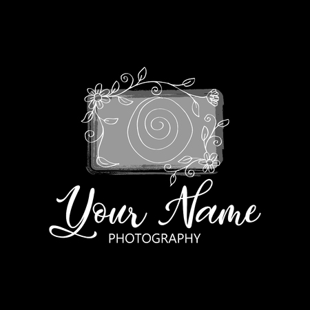 Photo camera logo designのイラスト素材