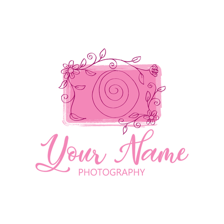 Photo camera logo designのイラスト素材