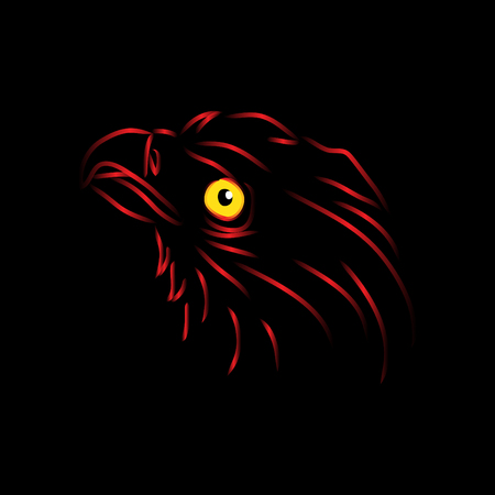 Illustration of eagle head.のイラスト素材
