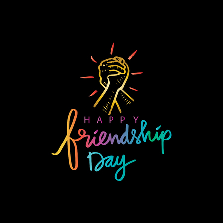 Happy Friendship day greeting card.のイラスト素材