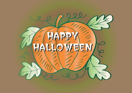 Happy Halloween cardのイラスト素材