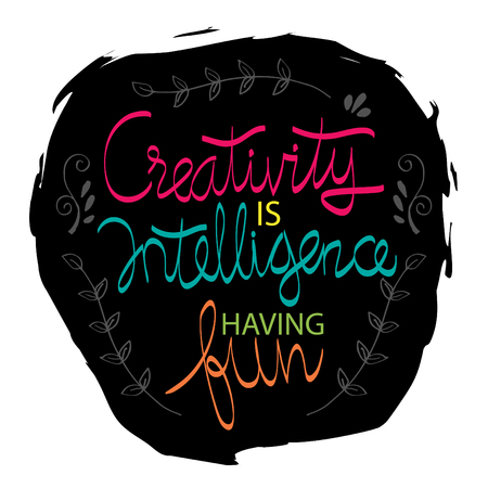 Creativity is intelligence having funのイラスト素材