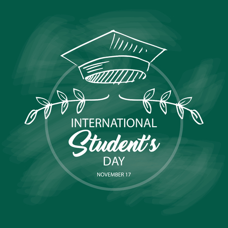 International Students' Day. November 17のイラスト素材