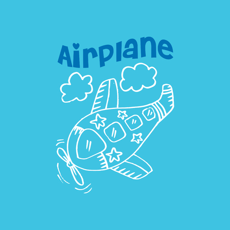 Airplane-cartoon for shirt design.のイラスト素材