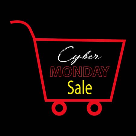 Cyber Monday, discount sale concept.のイラスト素材