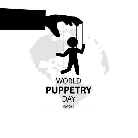 World Puppetry Day, 21 March.のイラスト素材