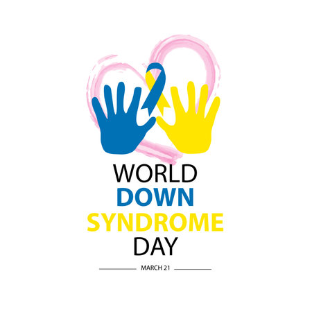 World Down Syndrome Day. March 21のイラスト素材