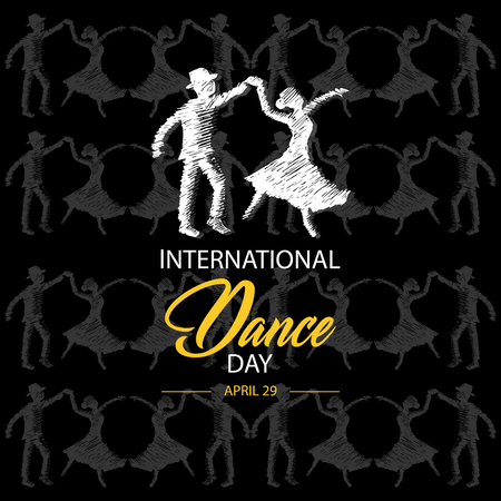 International Dance Day. April 29. Design template for banner, flyer, invitation, brochure, poster or greeting cardのイラスト素材