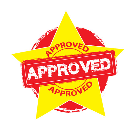 Approved stamp vectorのイラスト素材