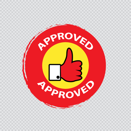 Approved stamp vectorのイラスト素材
