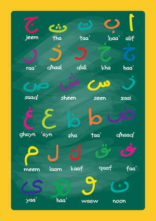 Set of Arabic alphabetのイラスト素材