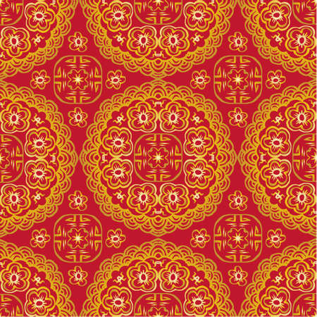 Seamless pattern with Chinese new year backgroundのイラスト素材