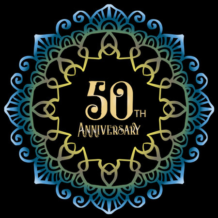 50th years anniversary celebration designのイラスト素材