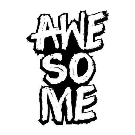 Awesome hand lettering. Poster slogan.のイラスト素材