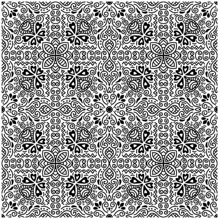 Seamless pattern abstract ethnic ornament art mandalaのイラスト素材