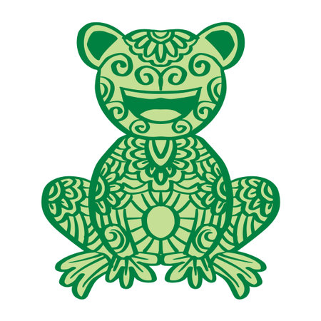Hand drawn frog illustrationのイラスト素材