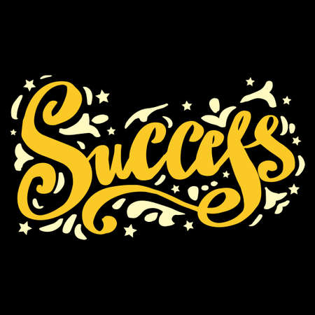 Success hand lettering, greeting card concept.のイラスト素材