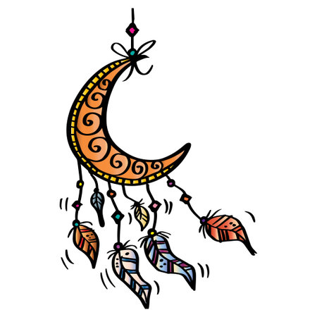 Dreamer Cather hand drawn Illustrationsのイラスト素材