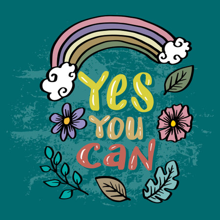 Yes you can lettering. Wall art for classroom posterのイラスト素材