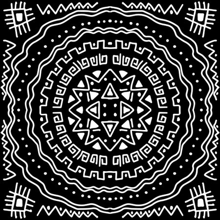 Hand drawn ethnic seamless pattern background.のイラスト素材