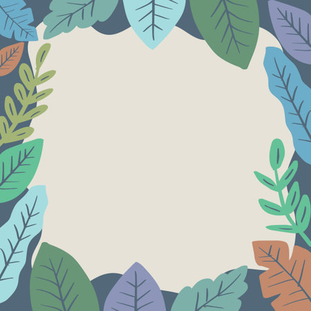 Hand drawn doodle leaves  background.のイラスト素材