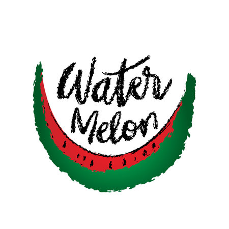 Watermelon. Hand drawn vector illustration.のイラスト素材