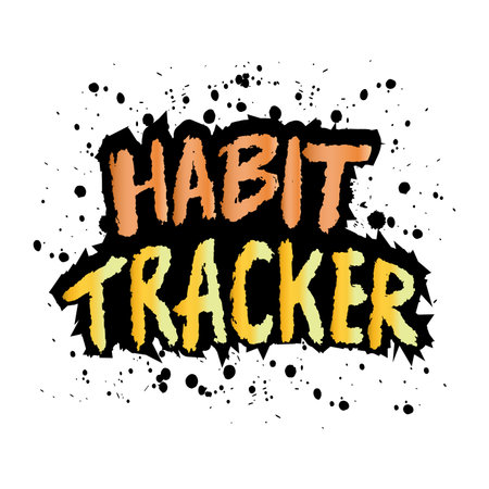 Hand drawn lettering. Black and orange ink. Vector illustration.のイラスト素材