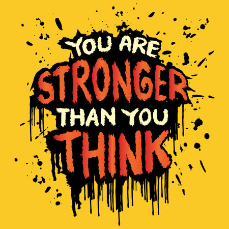 You are stronger than you think. Inspiring motivation quote. Vector typography poster design.のイラスト素材