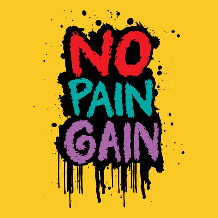 No pain no gain. Inspirational quote. Vector illustration.のイラスト素材