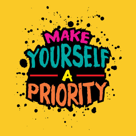 Make yourself a priority. Inspiring motivation quote. Vector typography design.のイラスト素材