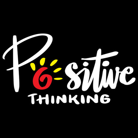 Positive Thinking. Inspire motivational quote. Hand drawn beautiful lettering.のイラスト素材