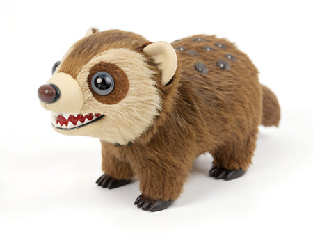 Adorable plush toy resembling a small furry creature, featuring large eyes and a smile, ideal for...
