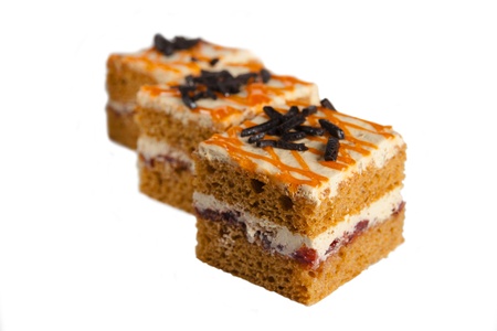 cake isolated on white backgroundの写真素材