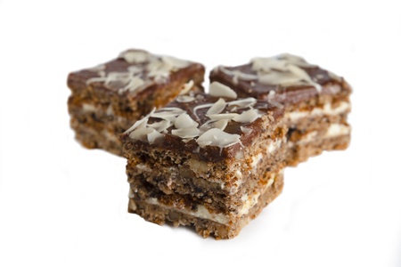 cake isolated on white backgroundの写真素材