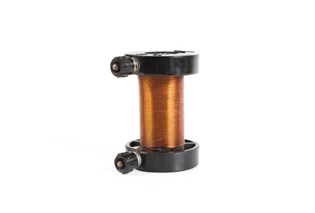 electromagnetic coil isolated on white backgroundの写真素材