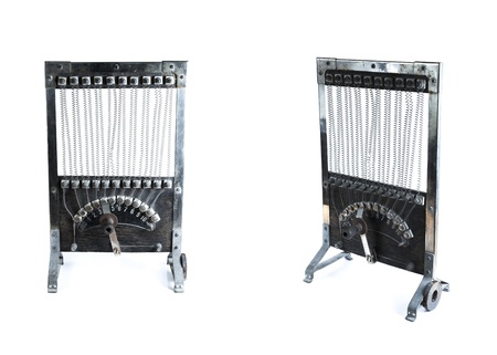  old variable resistor isolated on white backgroundの写真素材