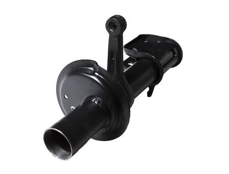 shock absorber for front wheels of motor vehicles, isolated on white backgroundの写真素材