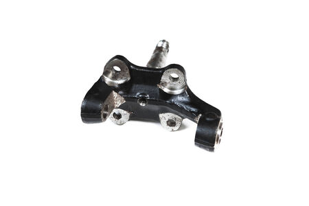 automotive parts with thread isolated on white backgroundの写真素材