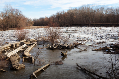 environmental disaster in the springの写真素材