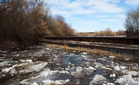environmental disaster in the springの写真素材