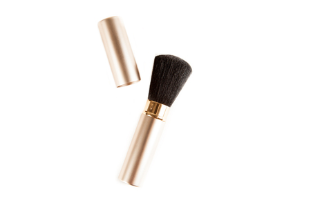 makeup brush on white backgroundの写真素材